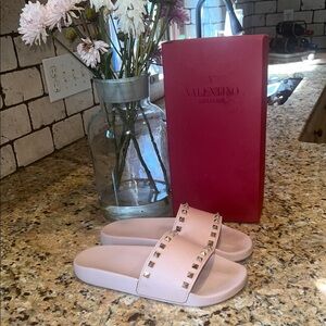 Valentino Garavani Blush Studded Sandals w/Box!